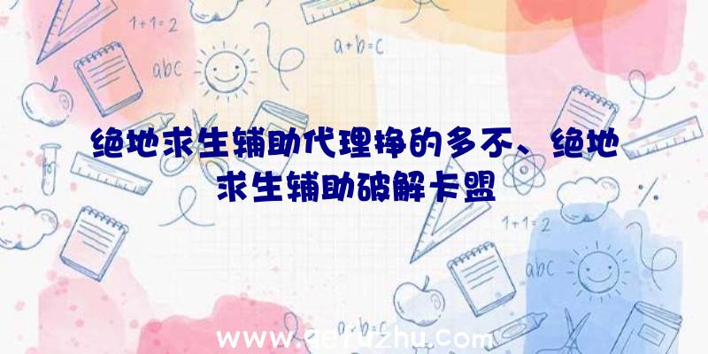 绝地求生辅助代理挣的多不、绝地求生辅助破解卡盟