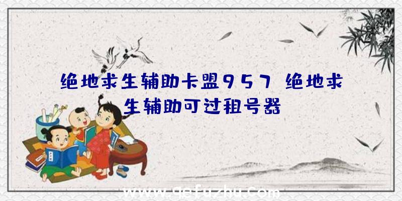 绝地求生辅助卡盟957、绝地求生辅助可过租号器