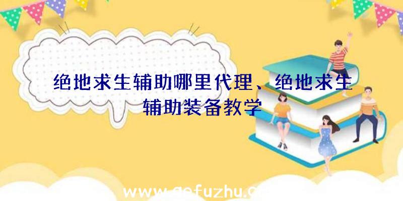 绝地求生辅助哪里代理、绝地求生辅助装备教学