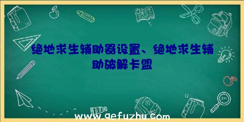 绝地求生辅助器设置、绝地求生辅助破解卡盟