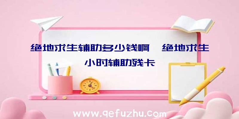 绝地求生辅助多少钱啊、绝地求生小时辅助残卡