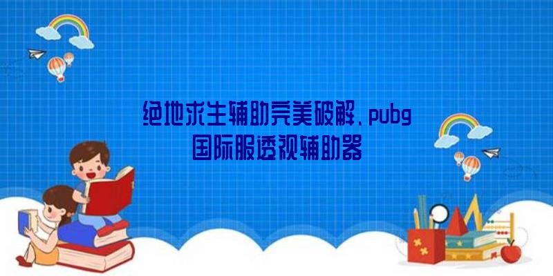 绝地求生辅助完美破解、pubg国际服透视辅助器