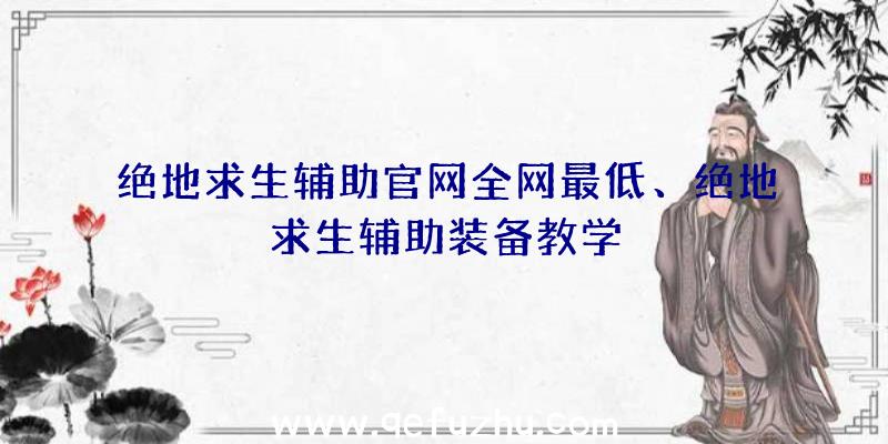 绝地求生辅助官网全网最低、绝地求生辅助装备教学