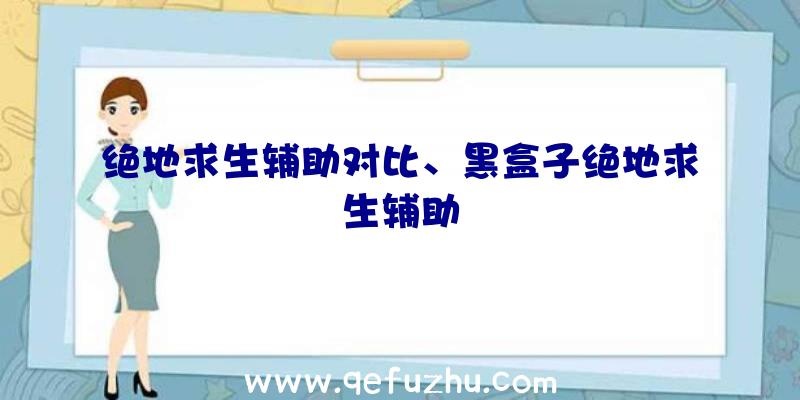 绝地求生辅助对比、黑盒子绝地求生辅助