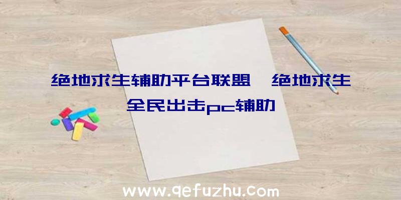 绝地求生辅助平台联盟、绝地求生全民出击pc辅助