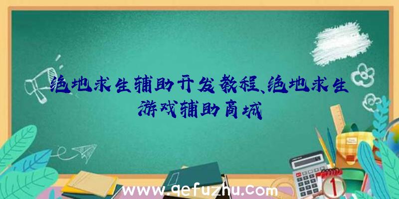 绝地求生辅助开发教程、绝地求生游戏辅助商城