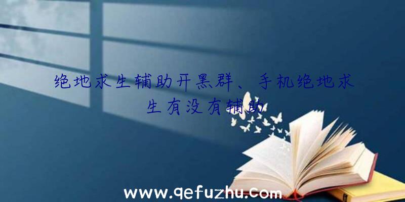 绝地求生辅助开黑群、手机绝地求生有没有辅助