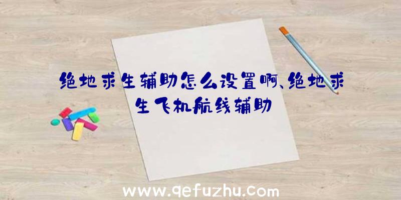 绝地求生辅助怎么设置啊、绝地求生飞机航线辅助