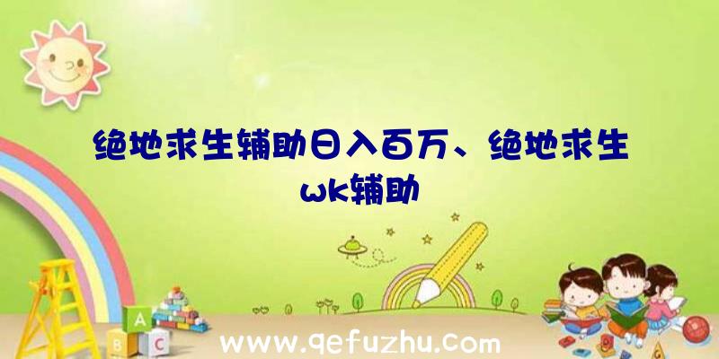 绝地求生辅助日入百万、绝地求生wk辅助