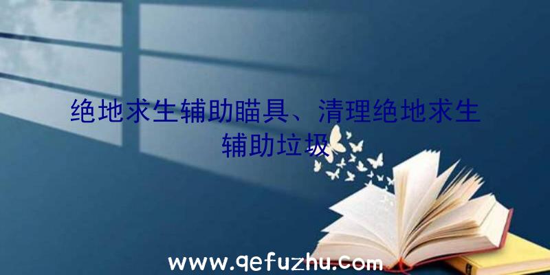 绝地求生辅助瞄具、清理绝地求生辅助垃圾