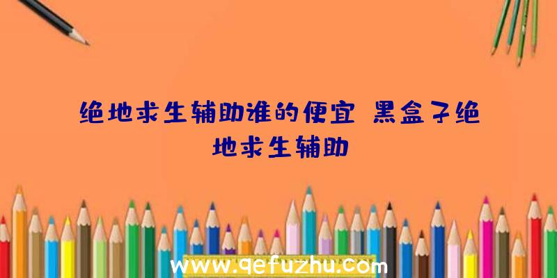 绝地求生辅助谁的便宜、黑盒子绝地求生辅助