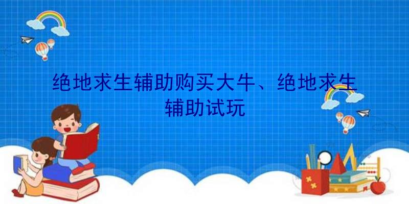 绝地求生辅助购买大牛、绝地求生辅助试玩