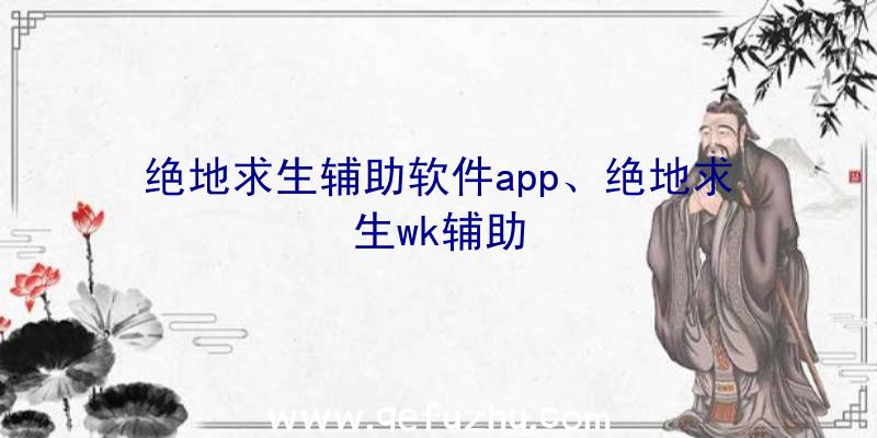 绝地求生辅助软件app、绝地求生wk辅助