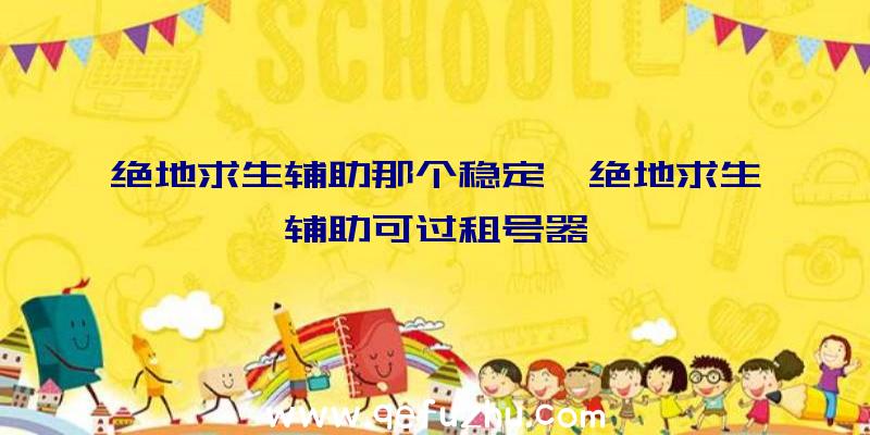 绝地求生辅助那个稳定、绝地求生辅助可过租号器