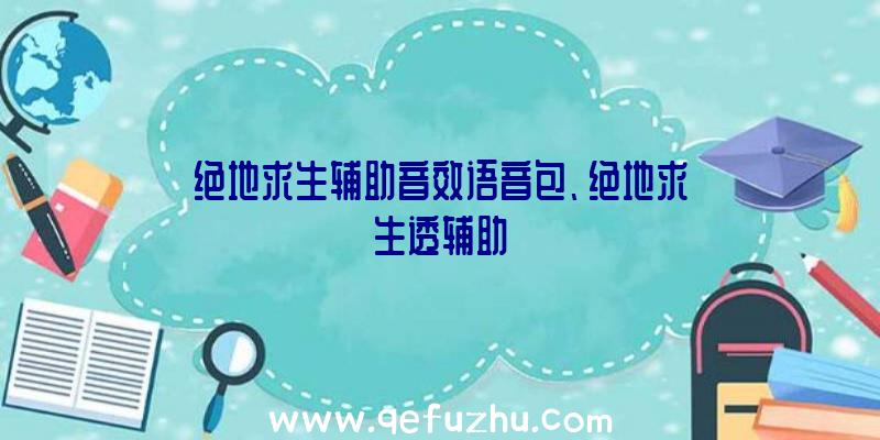 绝地求生辅助音效语音包、绝地求生透辅助