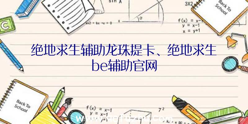 绝地求生辅助龙珠提卡、绝地求生be辅助官网