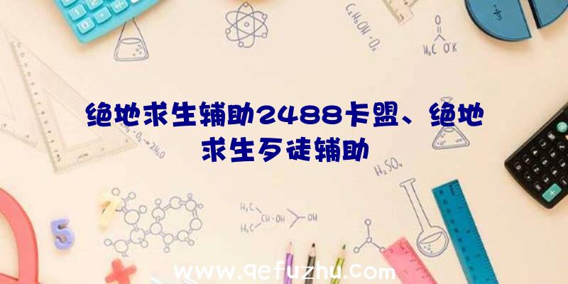 绝地求生辅助2488卡盟、绝地求生歹徒辅助