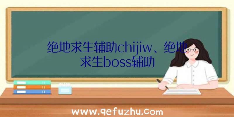 绝地求生辅助chijiw、绝地求生boss辅助