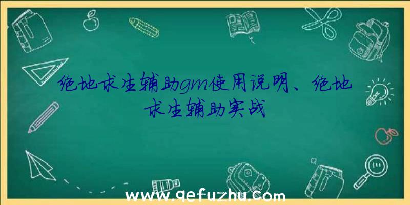 绝地求生辅助gm使用说明、绝地求生辅助实战