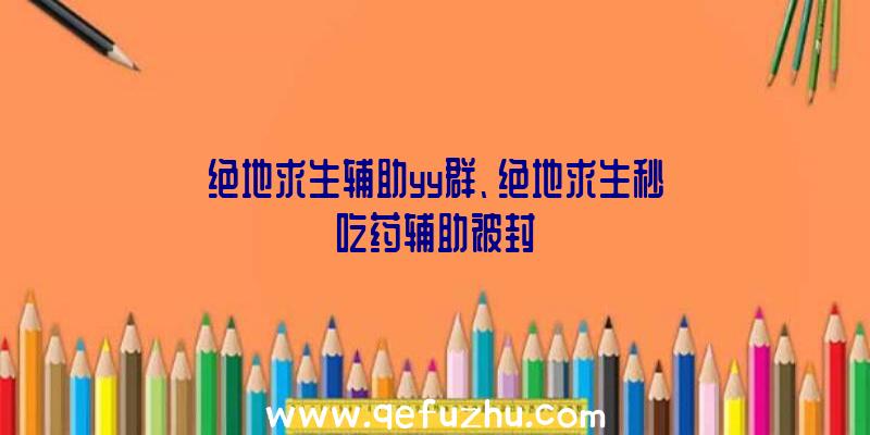 绝地求生辅助yy群、绝地求生秒吃药辅助被封