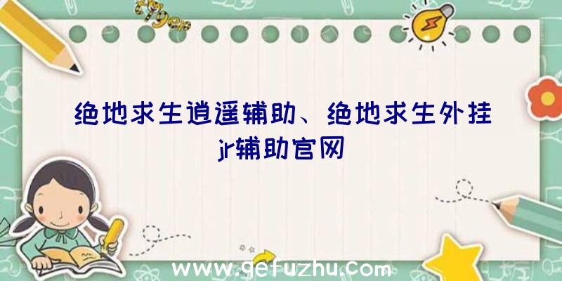 绝地求生逍遥辅助、绝地求生外挂jr辅助官网