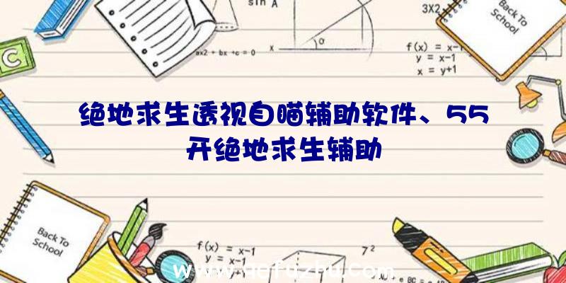 绝地求生透视自瞄辅助软件、55开绝地求生辅助