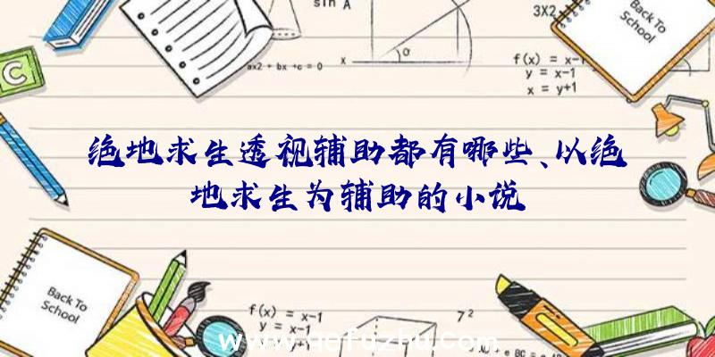 绝地求生透视辅助都有哪些、以绝地求生为辅助的小说