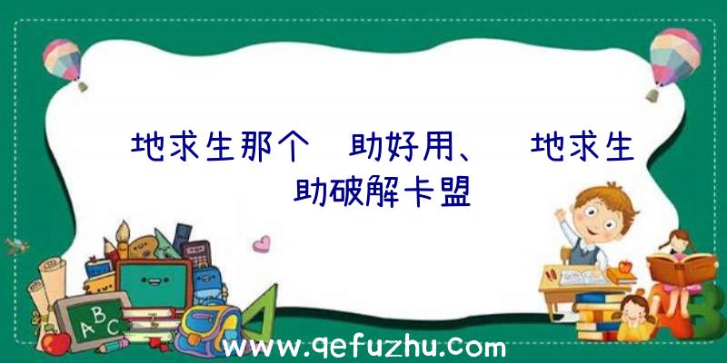 绝地求生那个辅助好用、绝地求生辅助破解卡盟