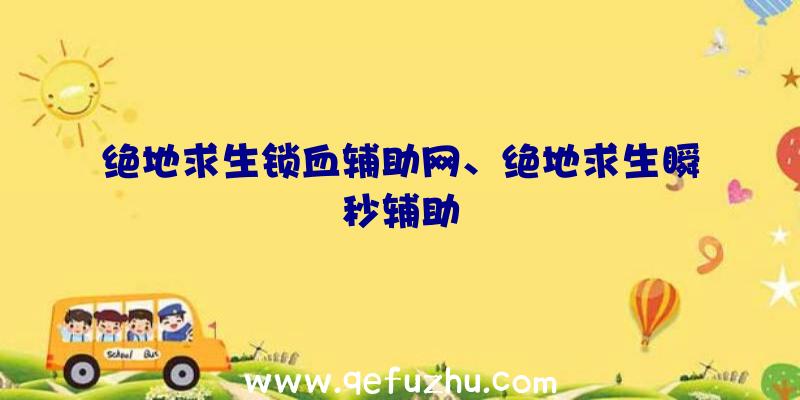 绝地求生锁血辅助网、绝地求生瞬秒辅助