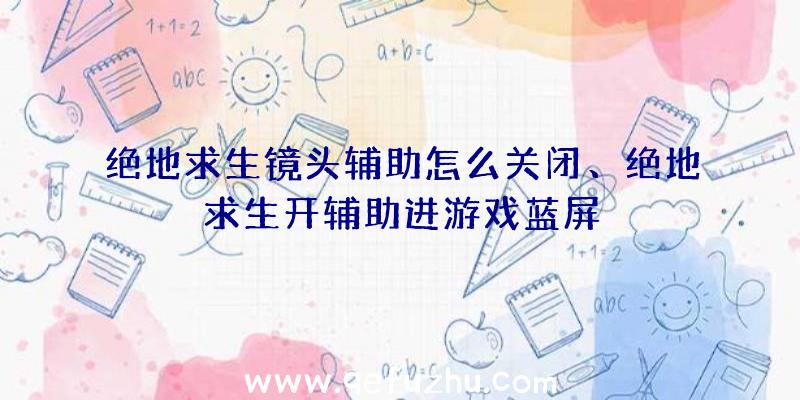 绝地求生镜头辅助怎么关闭、绝地求生开辅助进游戏蓝屏