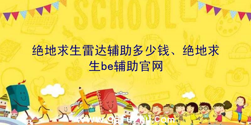 绝地求生雷达辅助多少钱、绝地求生be辅助官网