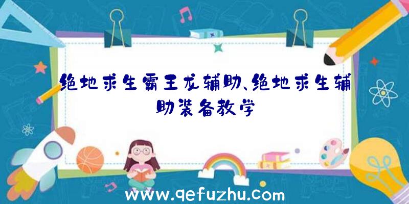 绝地求生霸王龙辅助、绝地求生辅助装备教学