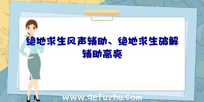 绝地求生风声辅助、绝地求生破解辅助高亮