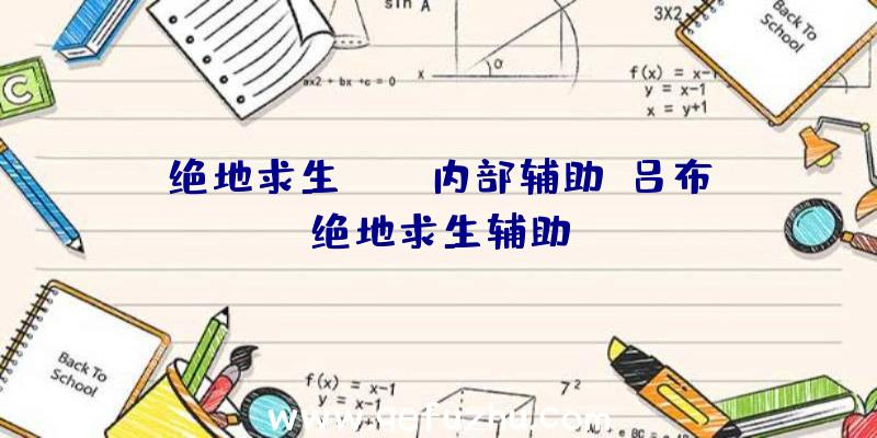 绝地求生PUBG内部辅助、吕布绝地求生辅助