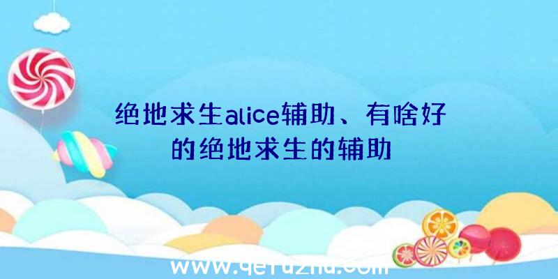 绝地求生alice辅助、有啥好的绝地求生的辅助