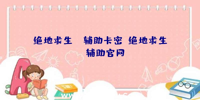 绝地求生kk辅助卡密、绝地求生be辅助官网