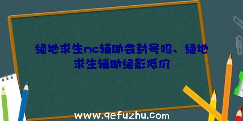 绝地求生nc辅助会封号吗、绝地求生辅助绝影低价