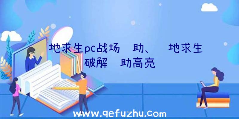 绝地求生pc战场辅助、绝地求生破解辅助高亮