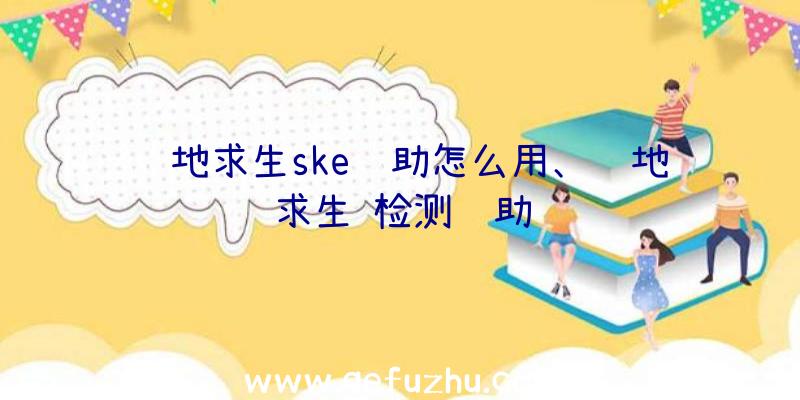 绝地求生ske辅助怎么用、绝地求生