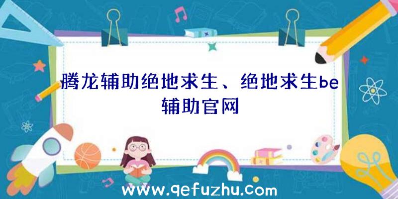 腾龙辅助绝地求生、绝地求生be辅助官网