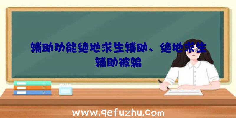 辅助功能绝地求生辅助、绝地求生辅助被骗