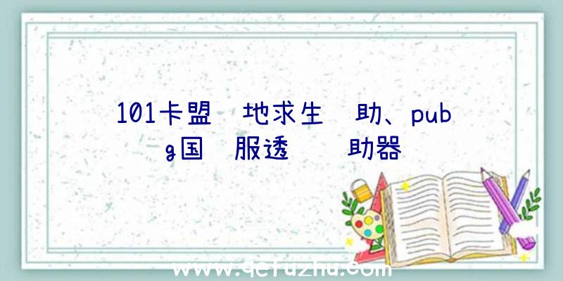 101卡盟绝地求生辅助、pubg国际服透视辅助器