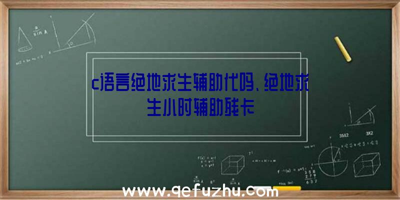 c语言绝地求生辅助代吗、绝地求生小时辅助残卡