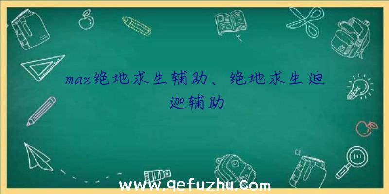 max绝地求生辅助、绝地求生迪迦辅助