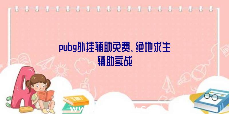 pubg外挂辅助免费、绝地求生辅助实战