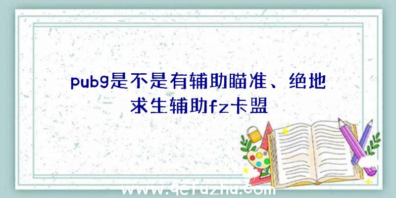 pubg是不是有辅助瞄准、绝地求生辅助fz卡盟