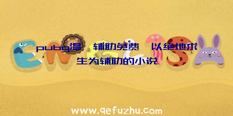 pubg温迪辅助免费、以绝地求生为辅助的小说