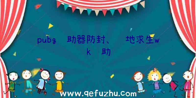 pubg辅助器防封、绝地求生wk辅助