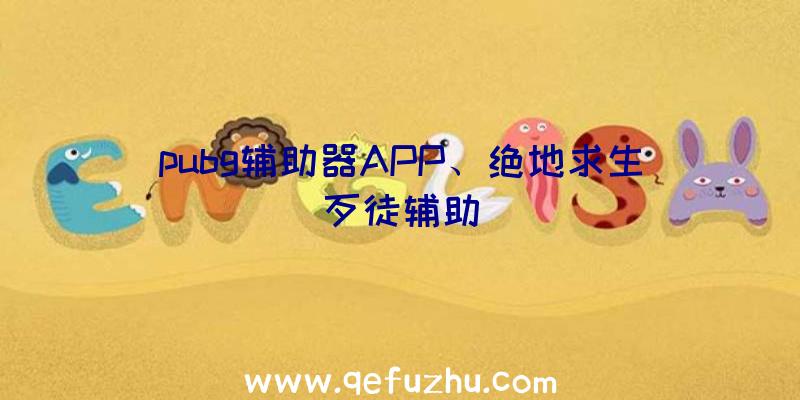 pubg辅助器APP、绝地求生歹徒辅助