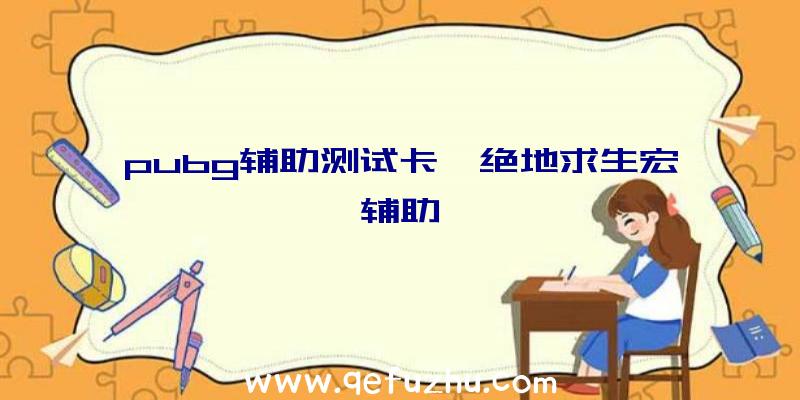 pubg辅助测试卡、绝地求生宏辅助